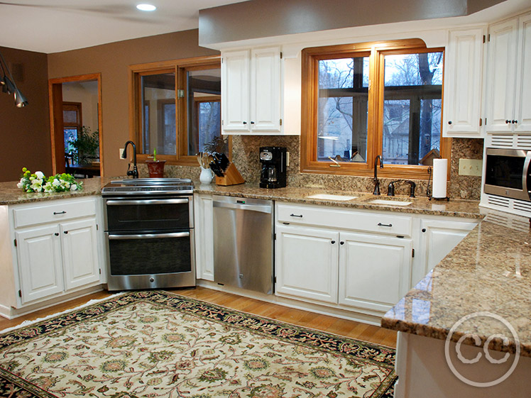 Kitchen painted with Classic Cupboards Paint. Visit www.classiccupboardspaint.com for more details.