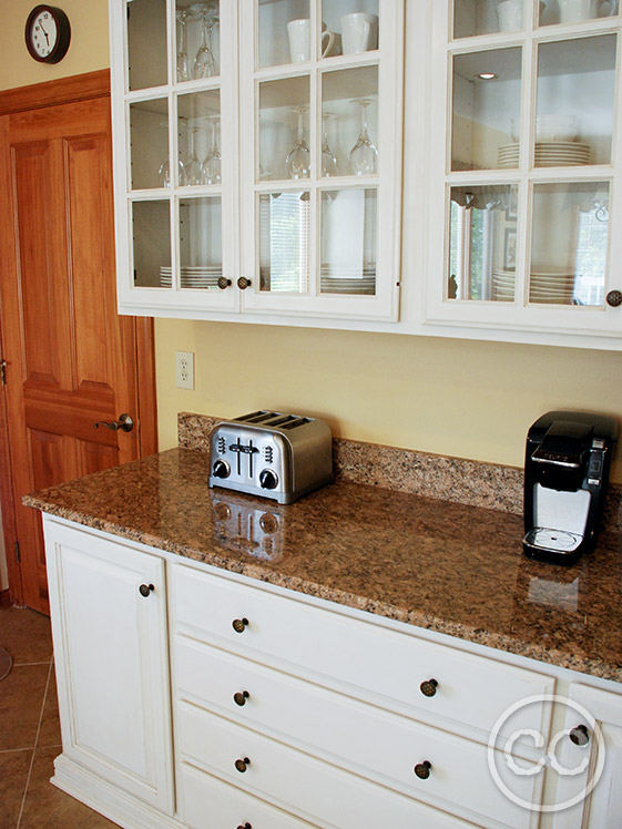 Kitchen painted with Classic Cupboards Paint. Visit www.classiccupboardspaint.com for more details.