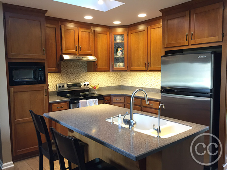 Kitchen painted with Classic Cupboards Paint. Visit www.classiccupboardspaint.com for more details.