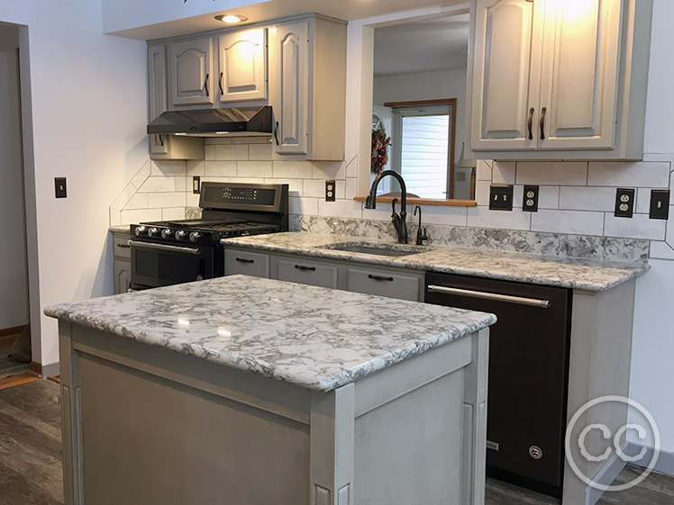 Kitchen painted with Classic Cupboards Paint. Visit www.classiccupboardspaint.com for more details.