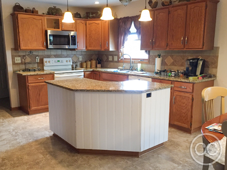 Kitchen painted with Classic Cupboards Paint. Visit www.classiccupboardspaint.com for more details.