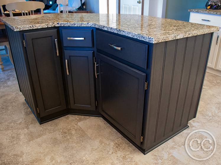 Kitchen painted with Classic Cupboards Paint. Visit www.classiccupboardspaint.com for more details.