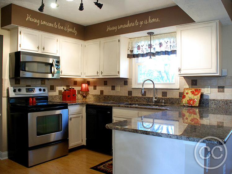 Kitchen painted with Classic Cupboards Paint. Visit www.classiccupboardspaint.com for more details.