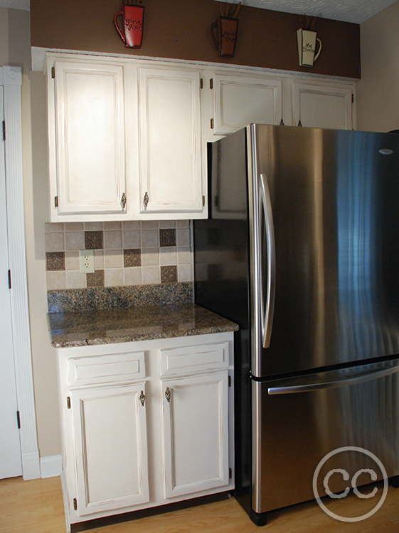 Kitchen painted with Classic Cupboards Paint. Visit www.classiccupboardspaint.com for more details.