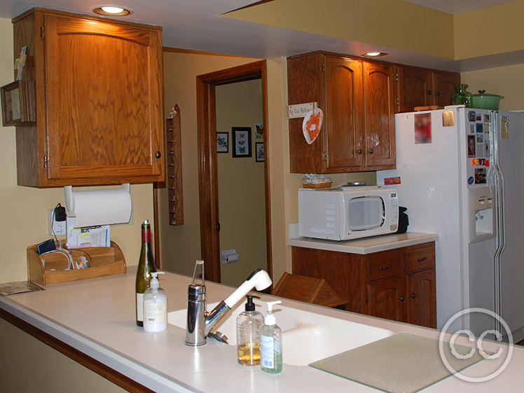 Kitchen painted with Classic Cupboards Paint. Visit www.classiccupboardspaint.com for more details.