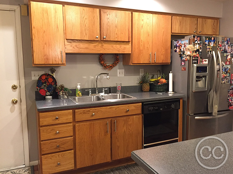 Kitchen painted with Classic Cupboards Paint. Visit www.classiccupboardspaint.com for more details.