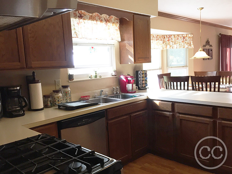 Kitchen painted with Classic Cupboards Paint. Visit www.classiccupboardspaint.com for more details.